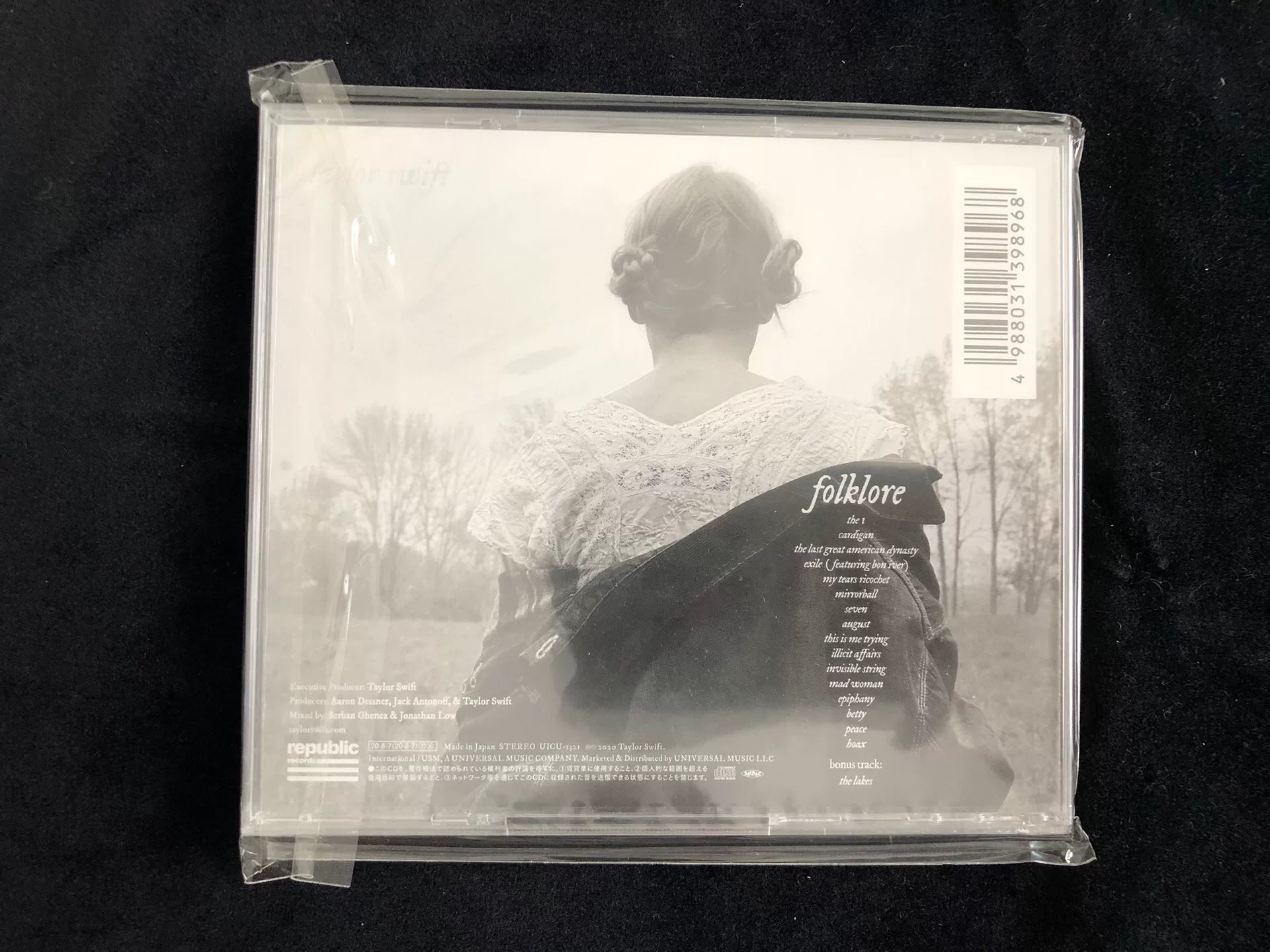 Taylor Swift Folklore Japanese Edition CD - Sealed