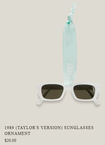 Taylor Swift 1989 sunglasses ornament front