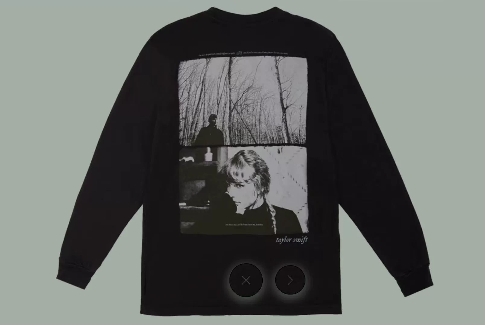 Taylor Swift – Folklore You’ll Always Know Me Long-Sleeve T-Shirt – Size S — detail 5