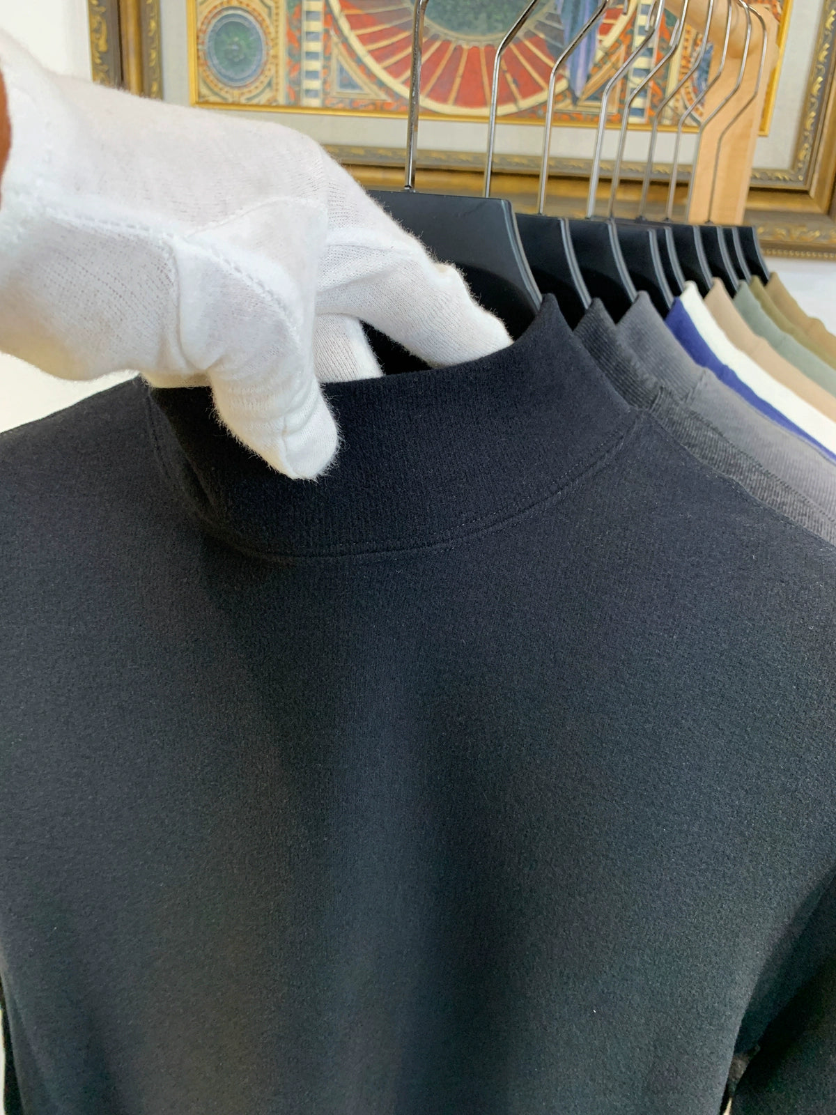 Semi-turtleneck winter sweater warm inner top double-sided velvet long-sleeved men's German velvet bottoming shirt men's autumn and winter t-shirt