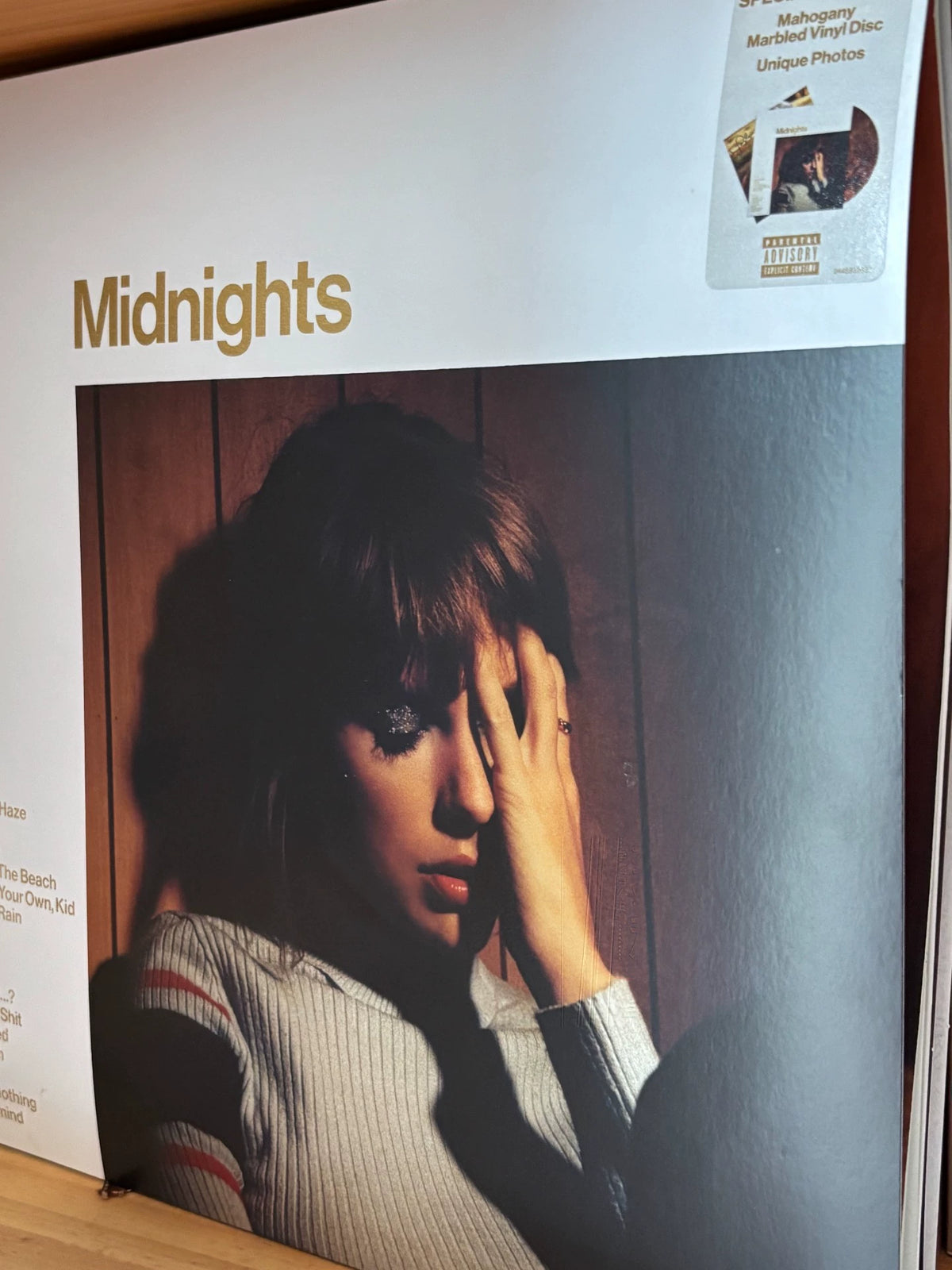 Taylor Swift – Midnights – Mahogany Vinyl with Framed Signed Insert – actual item photograph 2