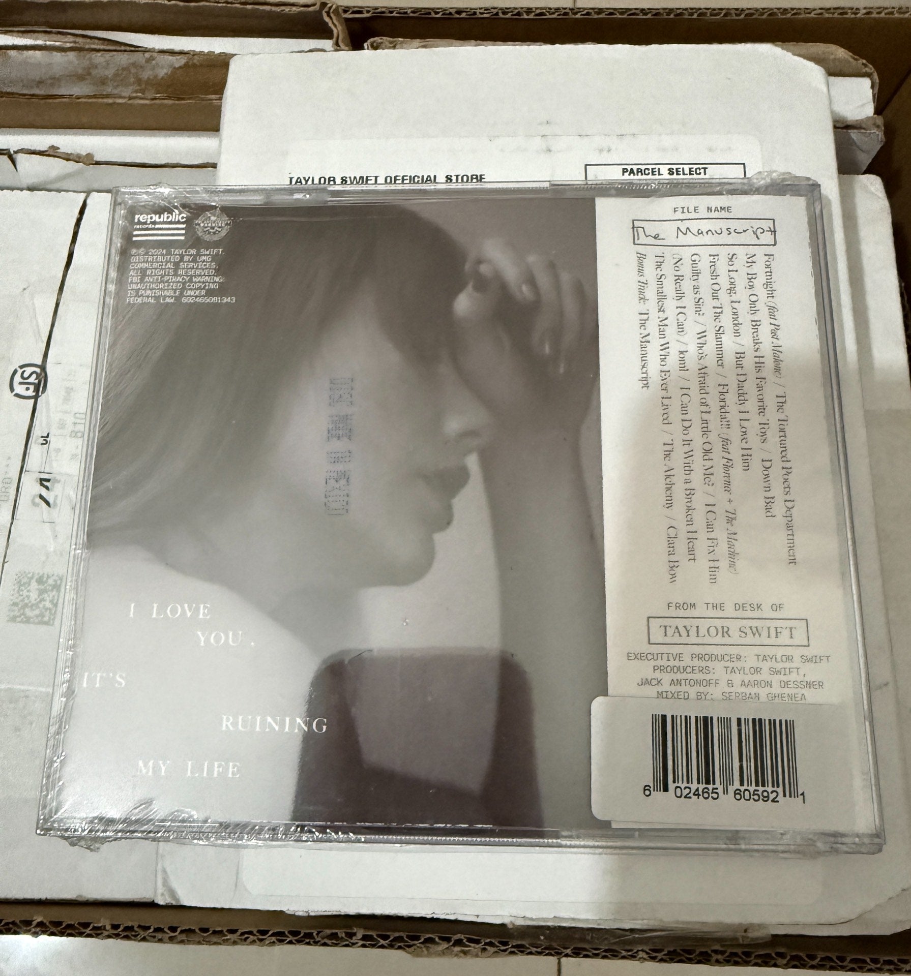 Taylor Swift – The Tortured Poets Department First-Batch Signed CD