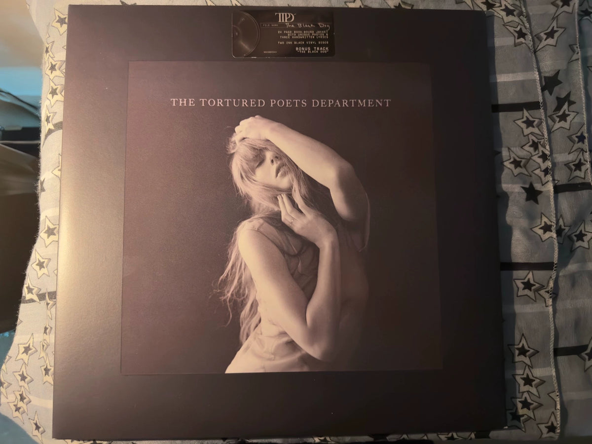 Taylor Swift – The Tortured Poets Department — The Black Dog Black Vinyl 2LP — actual item photo 1