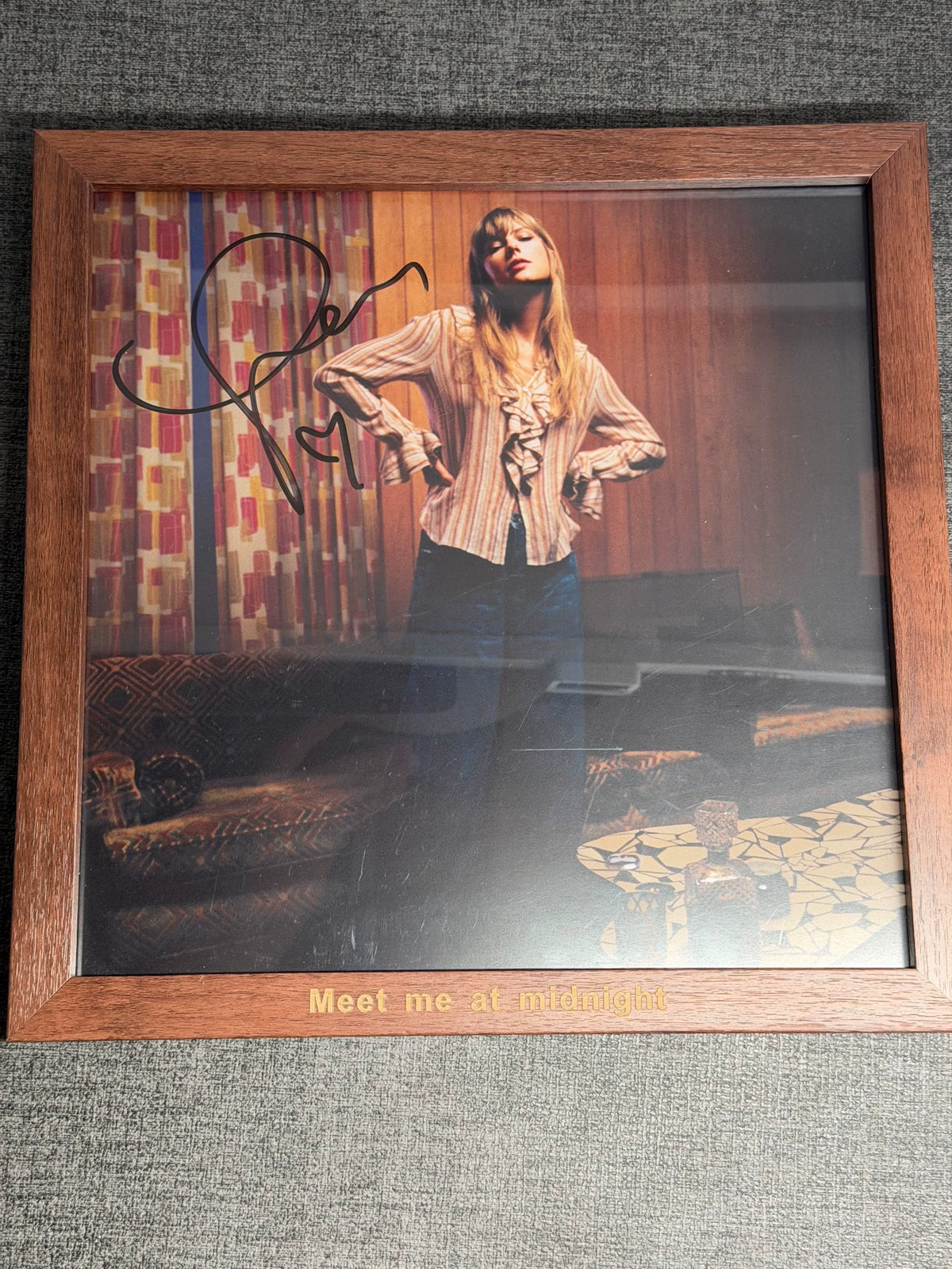 Taylor Swift - Midnights Blood Moon Signed Insert with Frame
