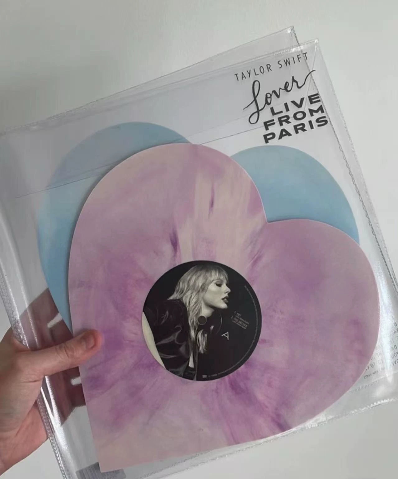 Taylor Swift – Lover: Live from Paris Heart-Shaped Vinyl 1.0 with Custom Shell — front view