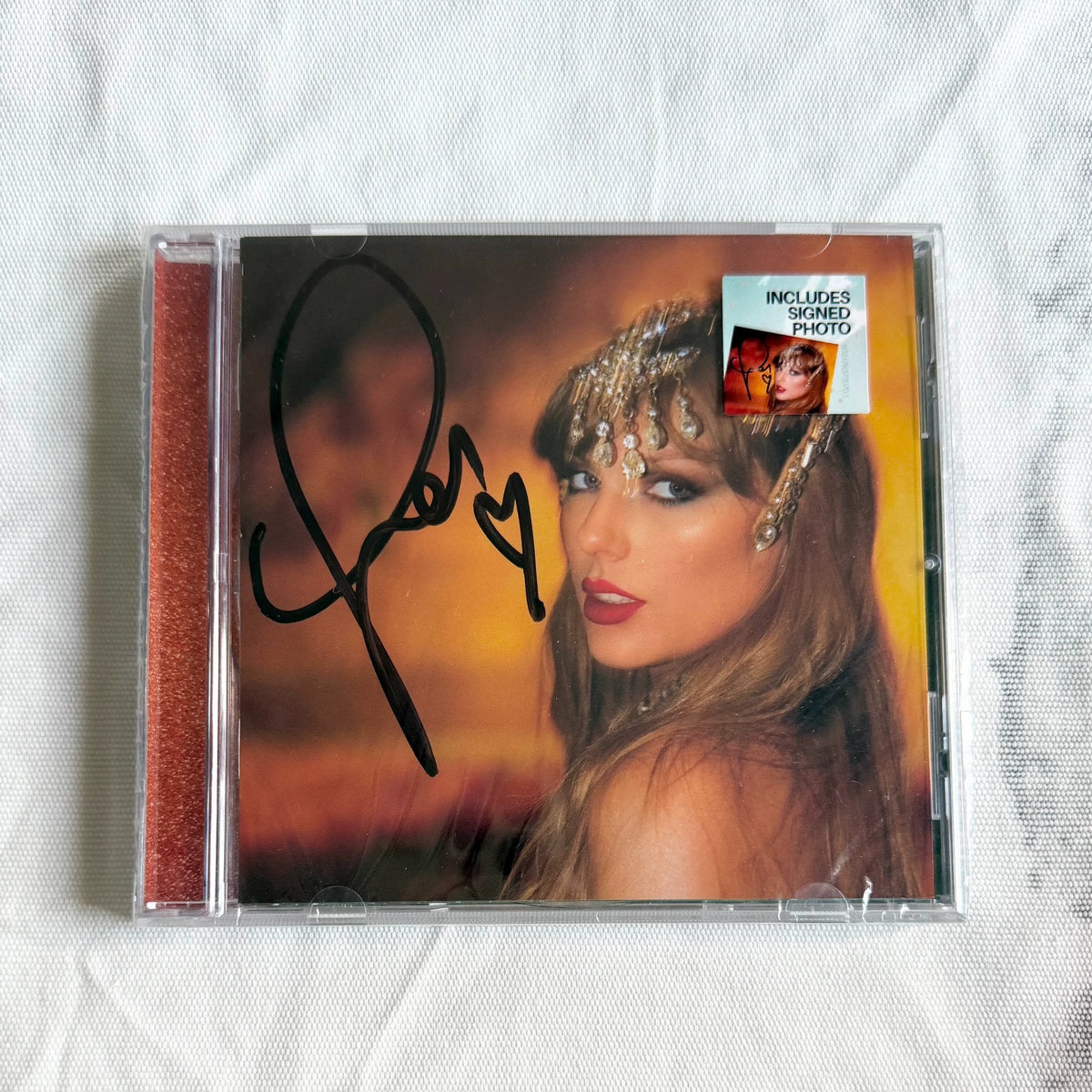 Taylor Swift – The Life of a Showgirl – Photo 1 Signed CD with Separate Heart