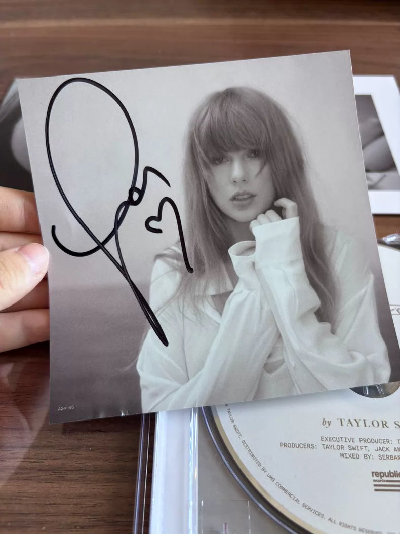 Taylor Swift - The Tortured Poets Department Clear Signature Signed CD - image 2