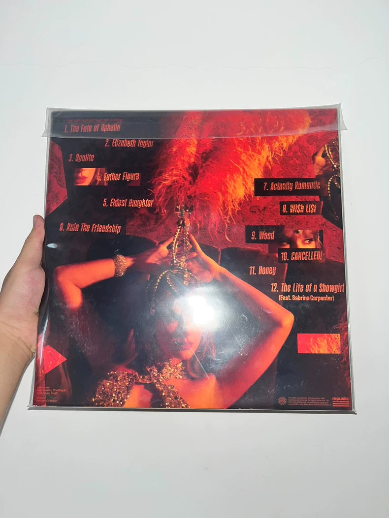 Taylor Swift – The Life of a Showgirl Christmas Orange Splatter Vinyl LP – Opened, Unplayed – actual product photo 1