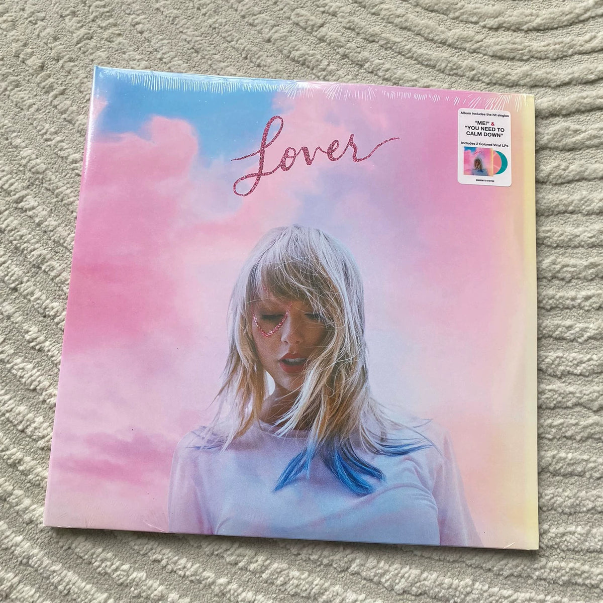 Taylor Swift – Lover, Pink and Blue Vinyl 2LP – actual item photograph