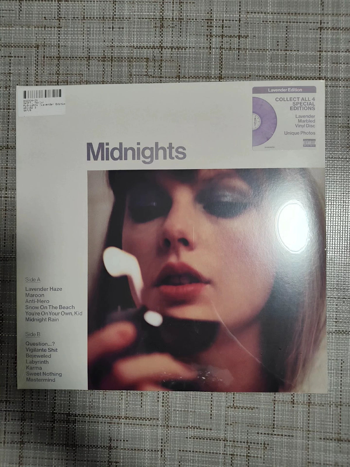 Taylor Swift – Midnights – European Lavender Vinyl LP – actual item photograph 1