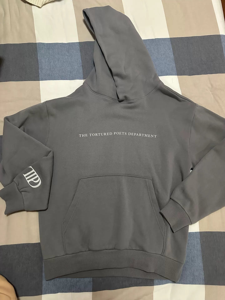 Taylor Swift – The Tortured Poets Department — Gray Hoodie, Medium
