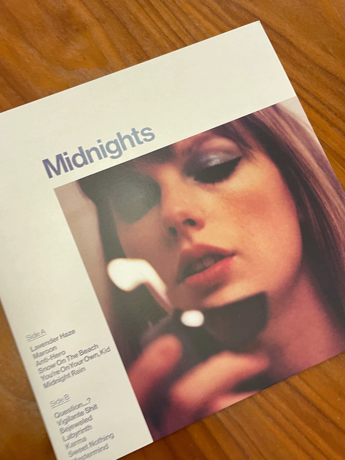 Taylor Swift – Midnights — Moonstone Blue Vinyl with Signed Photo and Heart — actual item photo 2