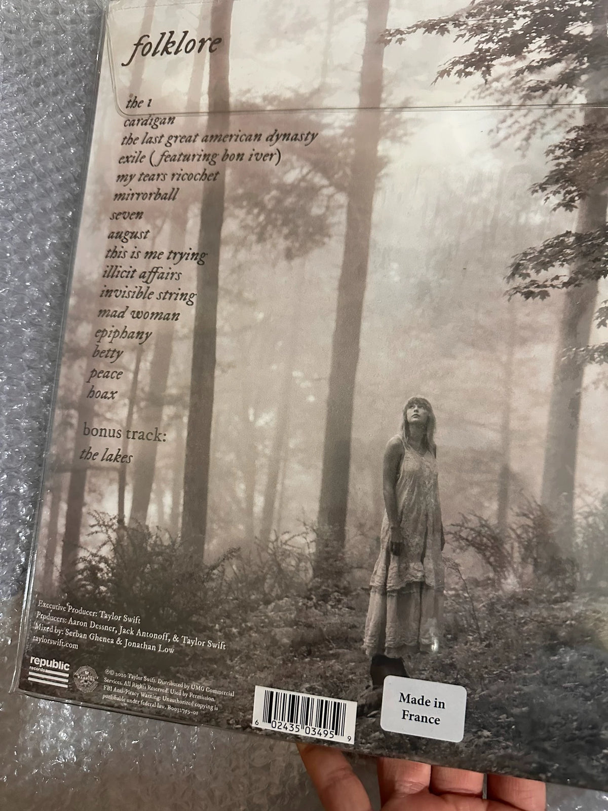 Taylor Swift – Folklore – No. 8 French-Made 2LP – Sealed – actual copy