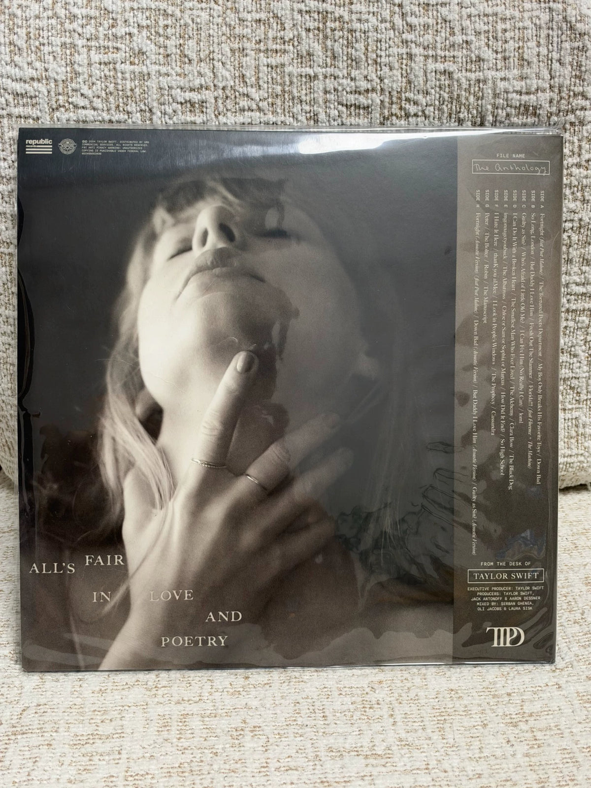Taylor Swift – The Tortured Poets Department: The Anthology – 4LP – actual item photograph 2