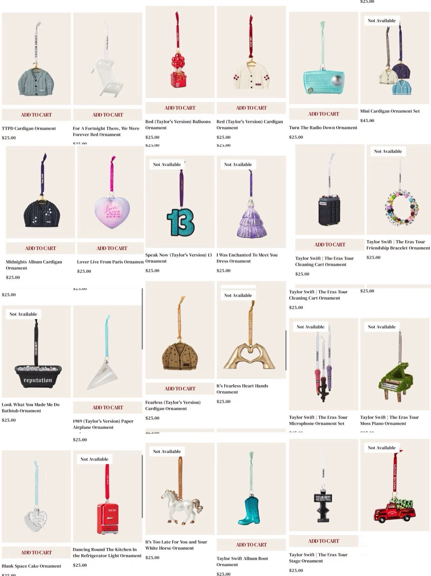 Taylor Swift – Official Holiday Ornament Selection — detail 2