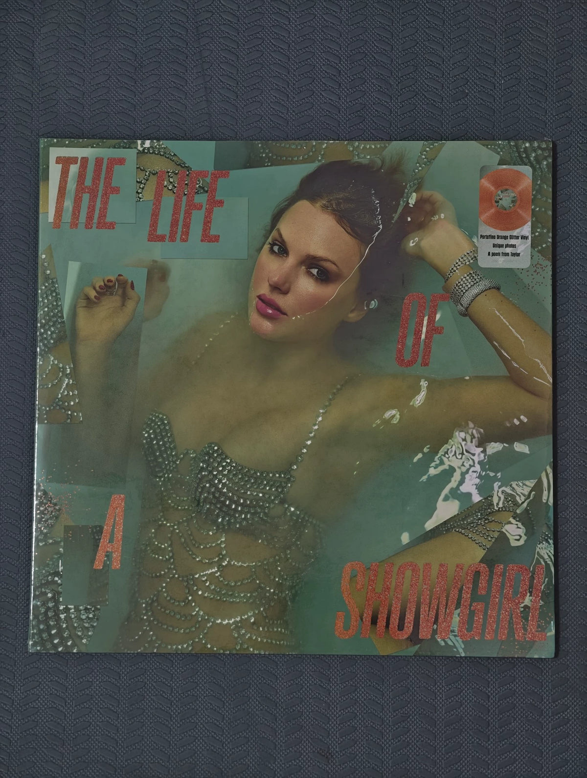 Taylor Swift – The Life Of A Showgirl – Orange Vinyl LP, Sealed – actual item photo 1