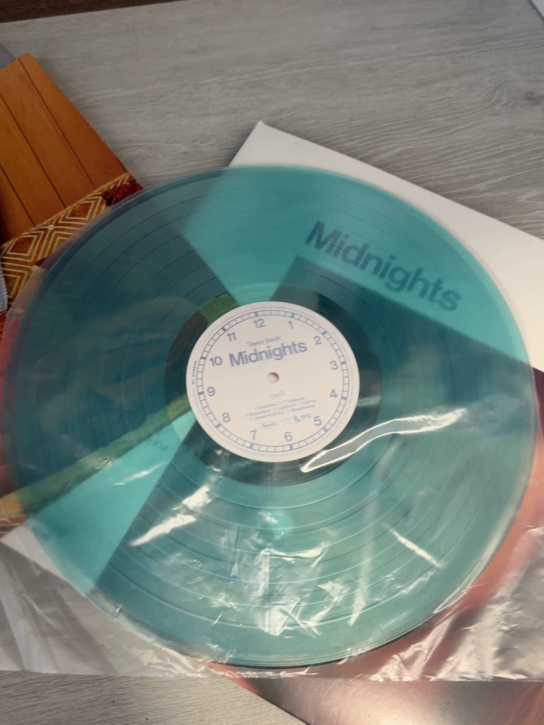 Taylor Swift Midnights Moonstone Blue vinyl detail