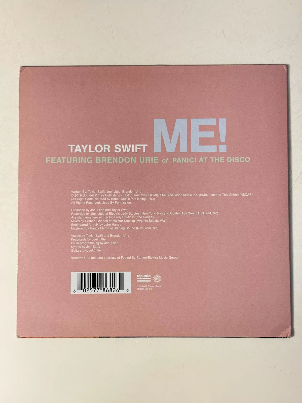Taylor Swift – ME! – Duet Cover 7-Inch Vinyl Single – actual item photograph 2
