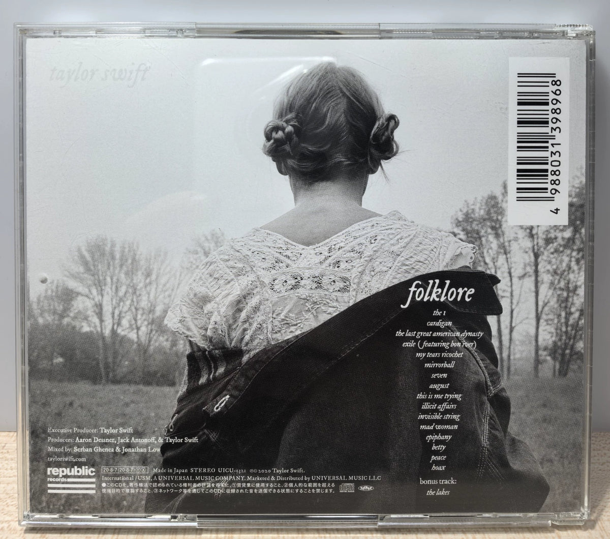 Taylor Swift – Folklore – Japan CD, Used, No OBI