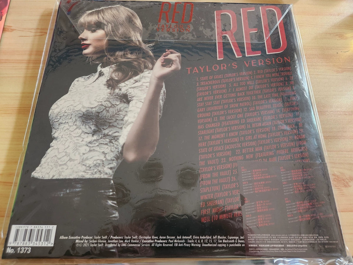Taylor Swift – Red (Taylor's Version) — China XWX 4LP No. 1373 — actual item photo 3