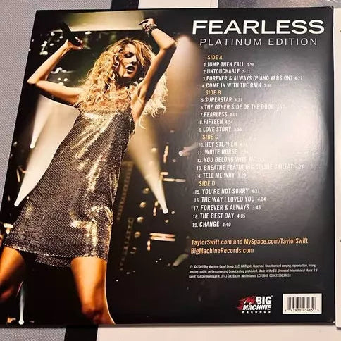 Taylor Swift Fearless RSD Europe Transparent Gold Vinyl 2LP – Opened