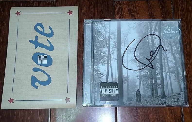 Taylor Swift folklore signed CD and postcard