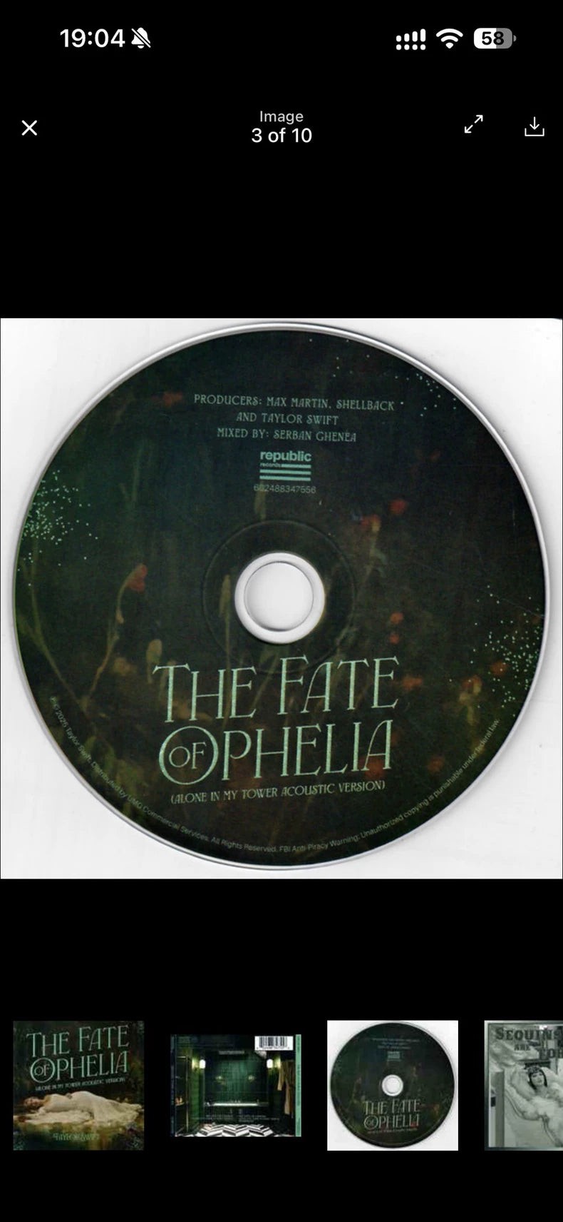Taylor Swift – The Fate Of Ophelia – Two-CD Single Bundle