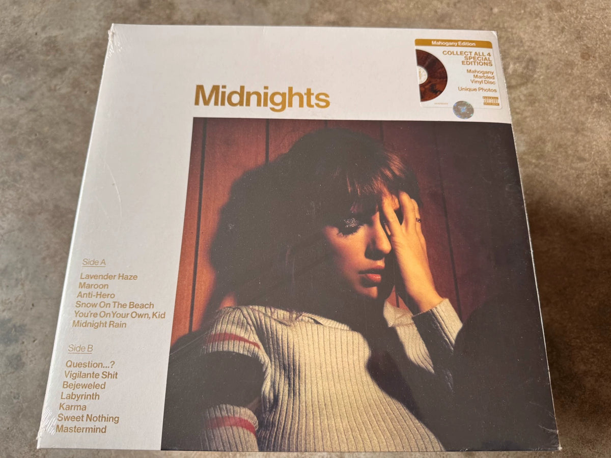 Taylor Swift – Midnights – Mahogany Marbled LP, Sealed – actual item photo 1