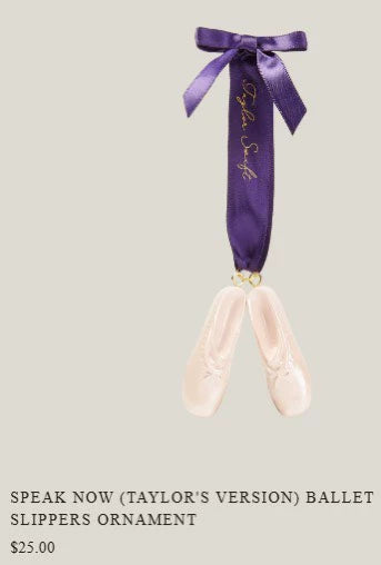 Taylor Swift – Speak Now (Taylor’s Version) Ballet Slippers Ornament