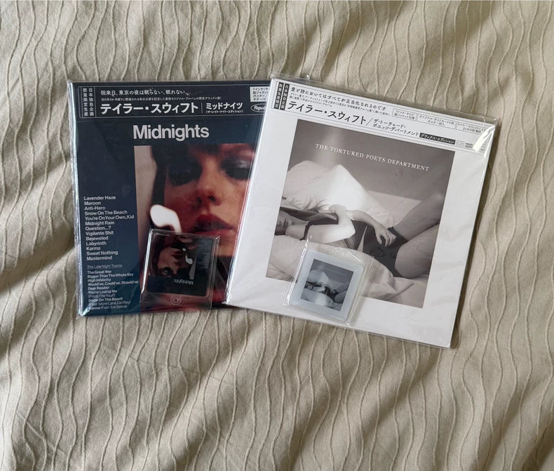 Taylor Swift – Midnights + The Tortured Poets Department – Japanese CD Bundle with Keychains