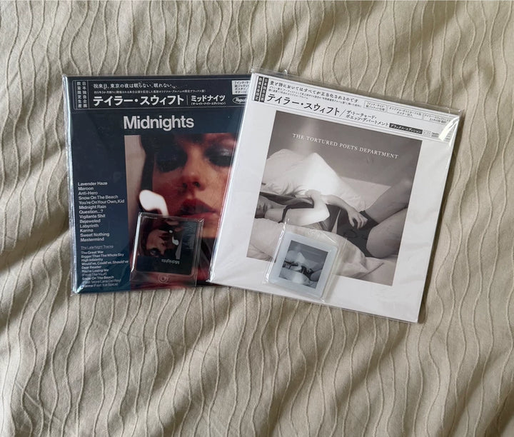 Taylor Swift – Midnights + The Tortured Poets Department – Japanese CD Bundle with Keychains