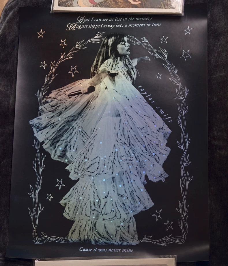 Taylor Swift – august Folklore Rainbow Foil Poster – actual product photo 1