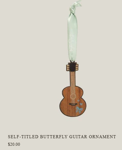 Taylor Swift debut butterfly guitar ornament front