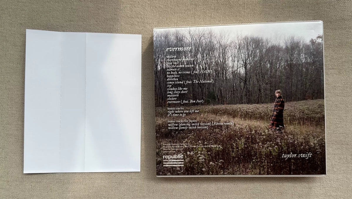 Taylor Swift – Evermore – Japanese CD with Calendar Cards, Damaged Card Case – actual item photograph 7