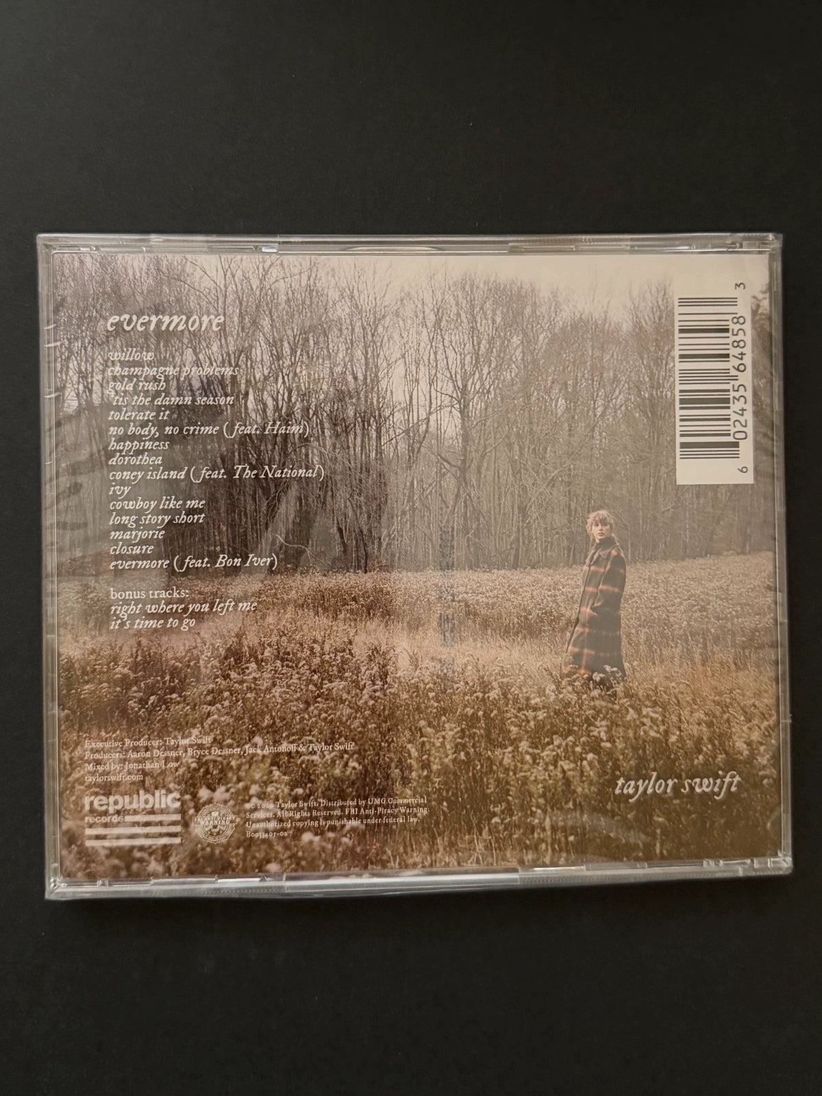 Taylor Swift – Evermore – Signed CD, Sealed