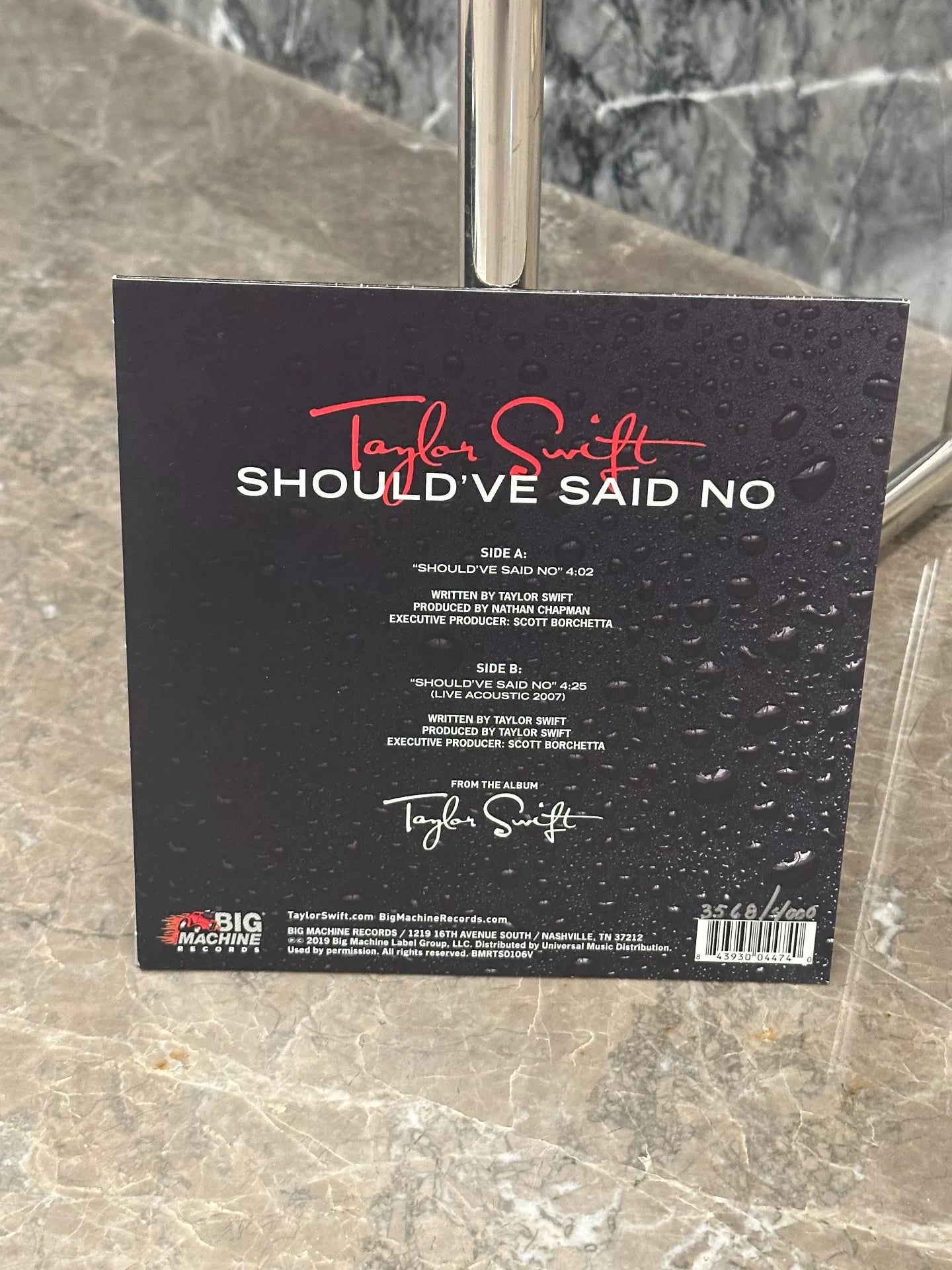 Taylor Swift – Should've Said No 7-Inch Color Vinyl