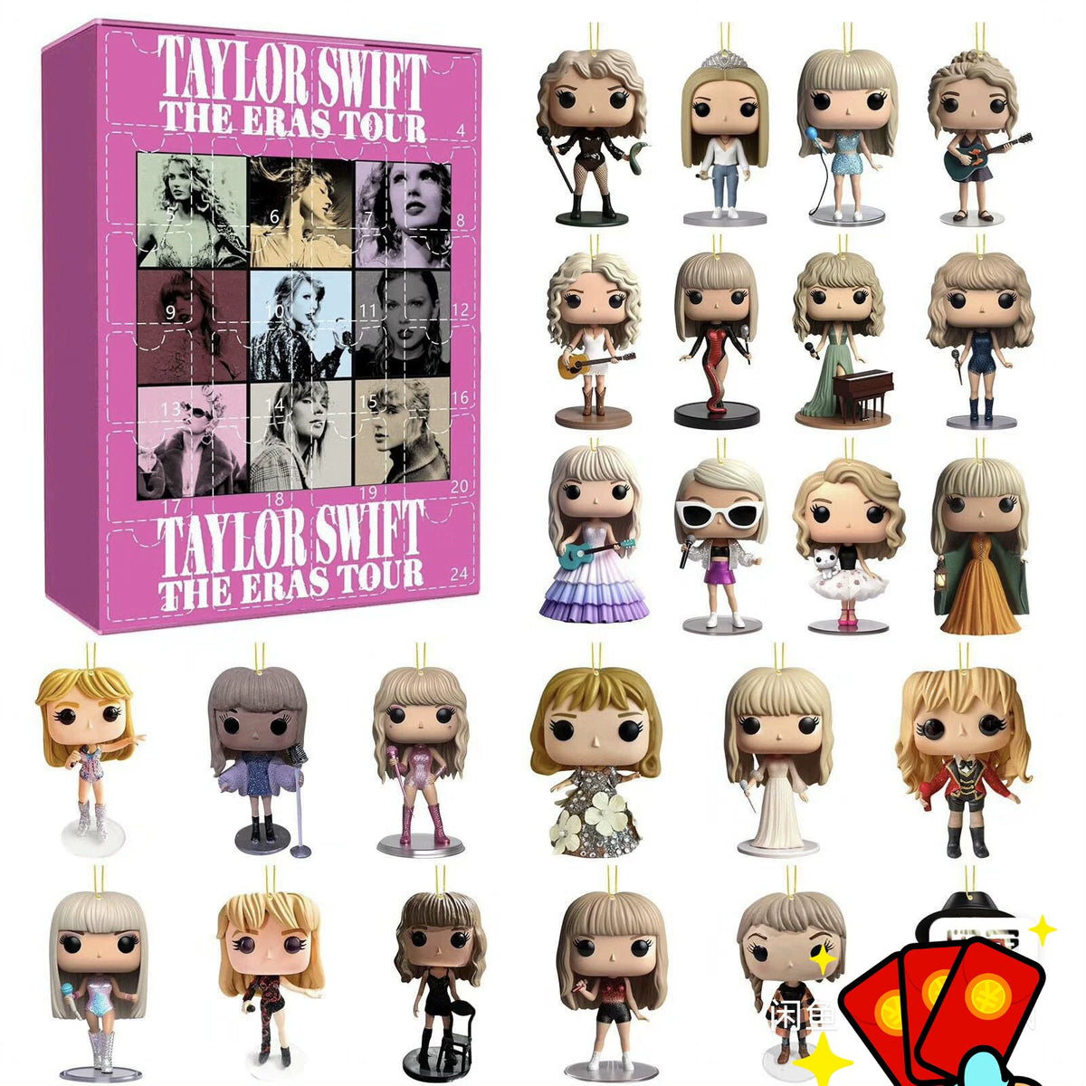 Taylor Swift Inspired – The Eras Tour 24-Keychain Advent Calendar