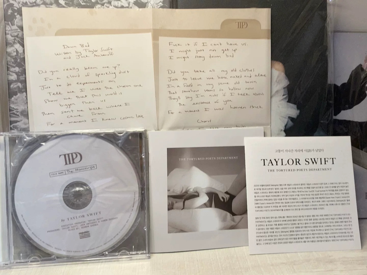 Taylor Swift TTPD Korean Edition CD with Poster
