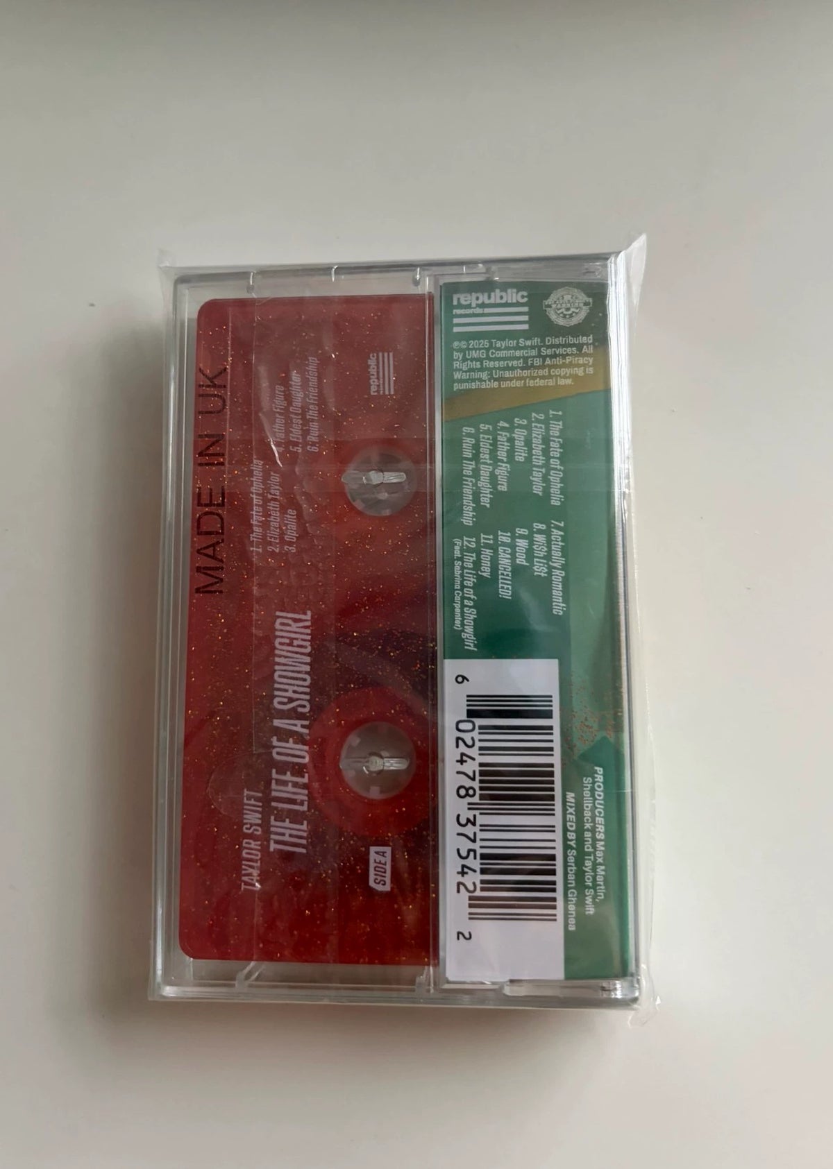 Taylor Swift – The Life of a Showgirl — Cassette — actual item photo 2
