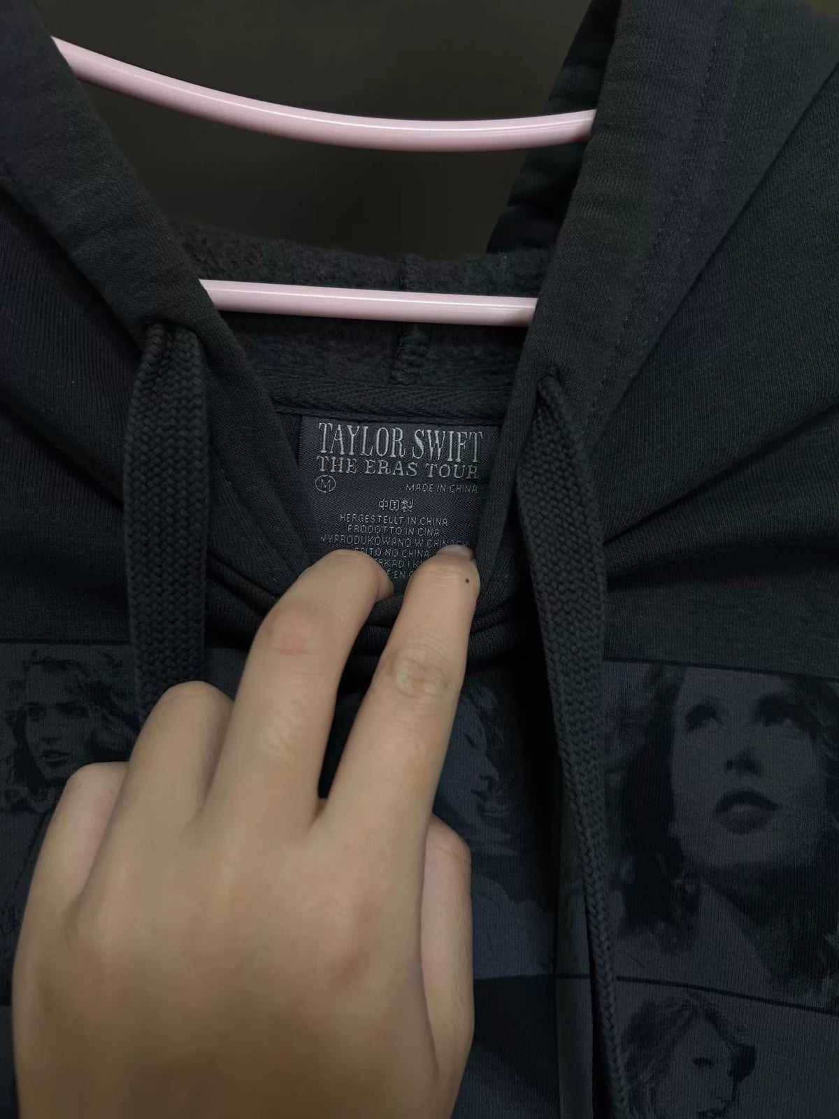 Taylor Swift – The Eras Tour — Black Hoodie, Medium — actual item photo 3