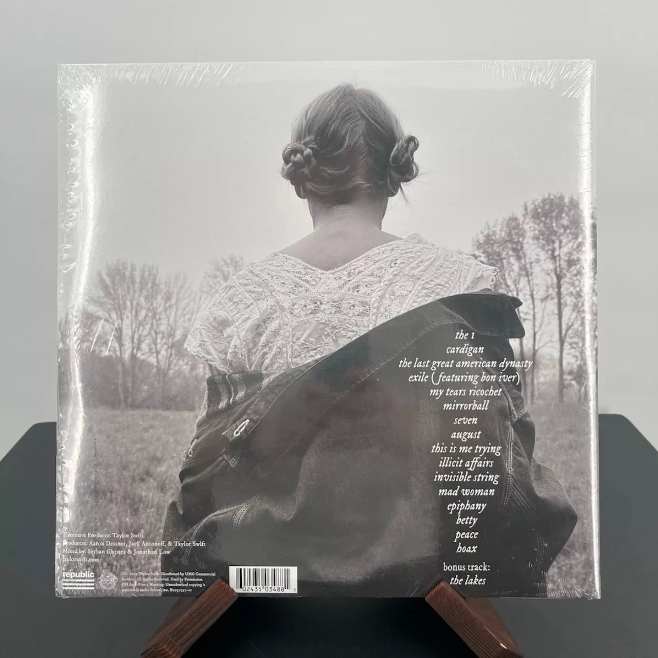 folklore beige vinyl edition rear detail