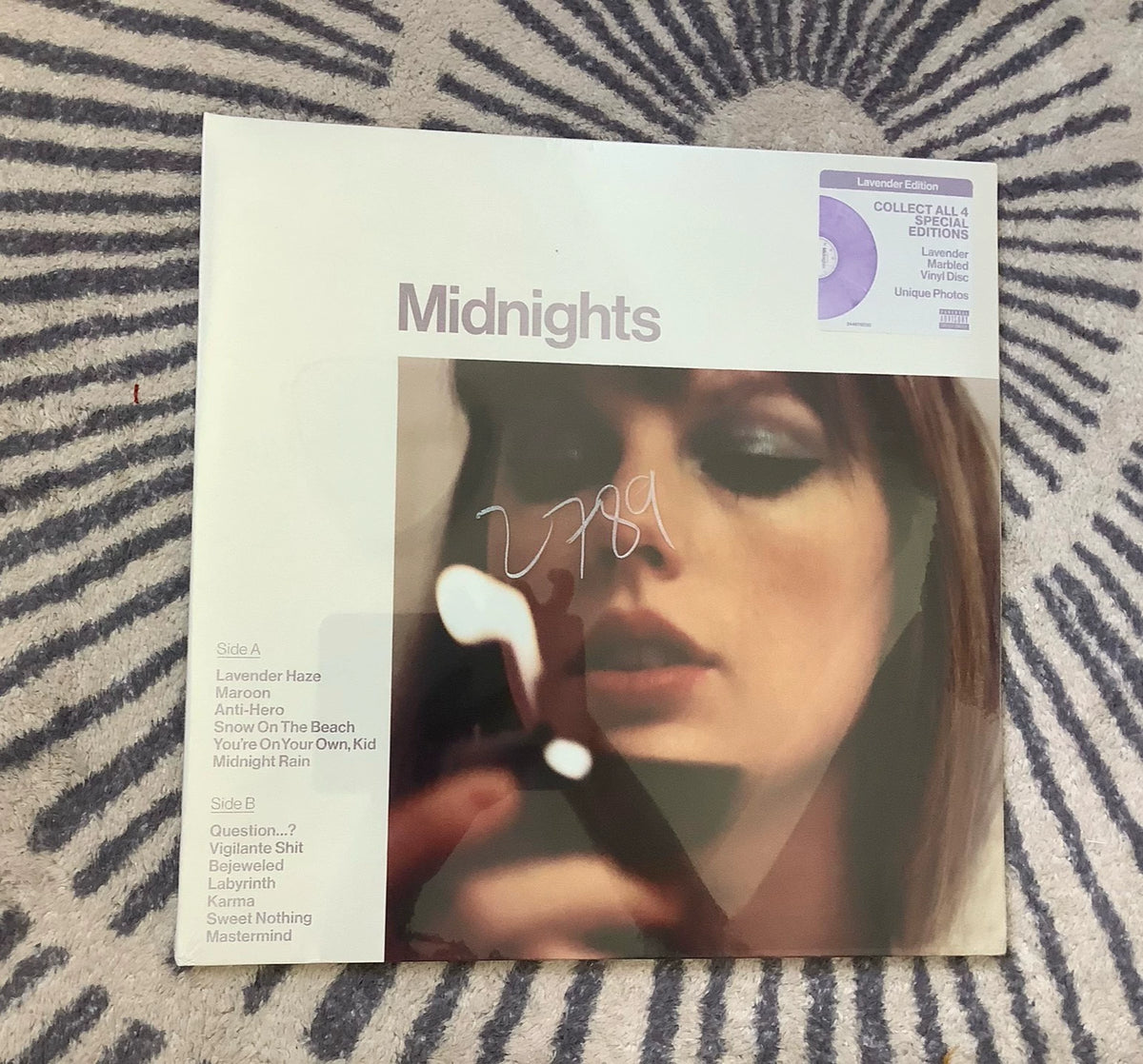Taylor Swift – Midnights – Lavender Vinyl LP – actual item photograph