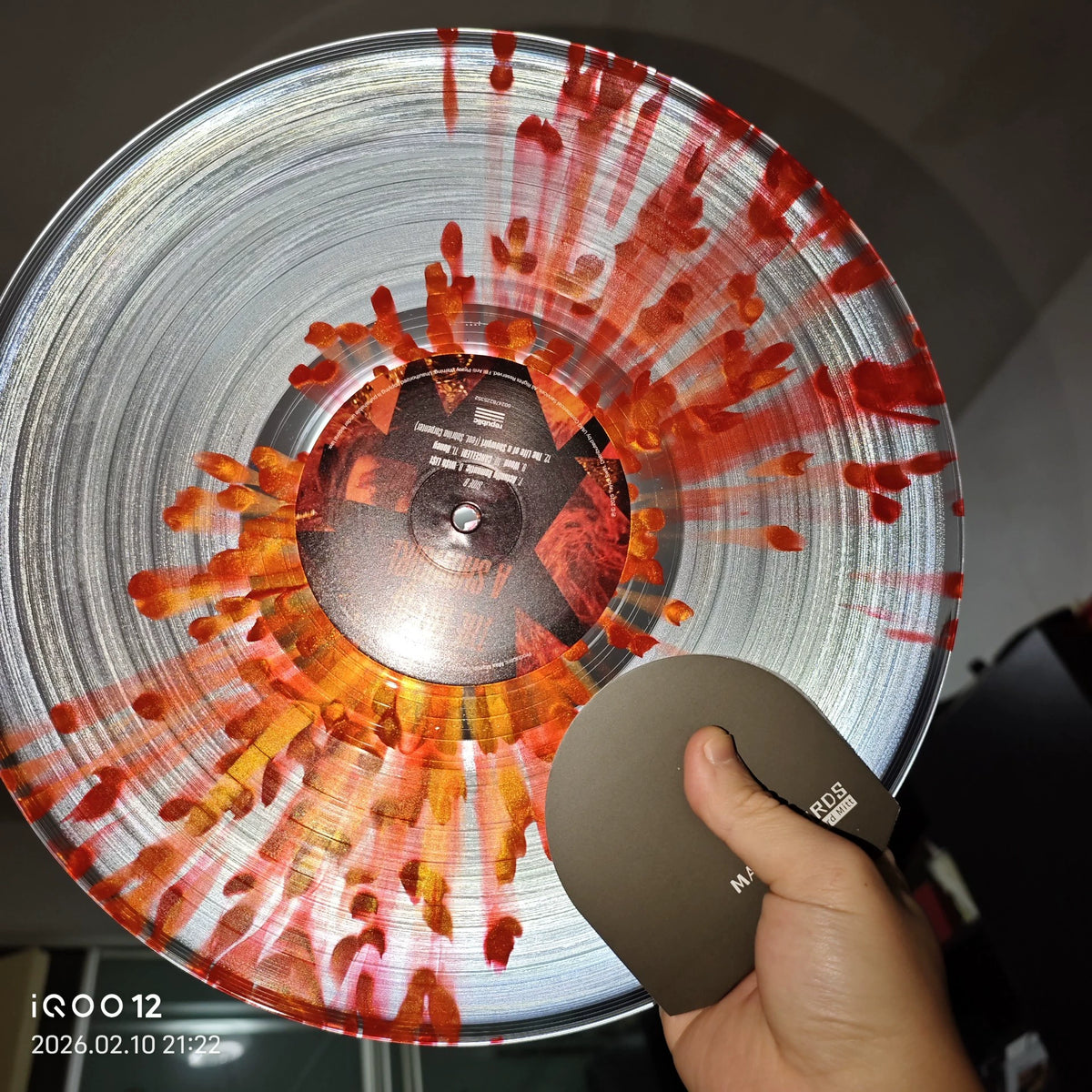 Taylor Swift – The Life of a Showgirl — Clear and Red Splatter Vinyl LP — actual item photo 1