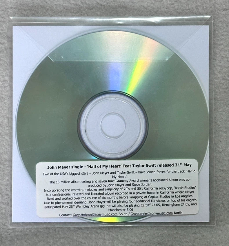 John Mayer feat. Taylor Swift – Half of My Heart Promotional CD — detail 2