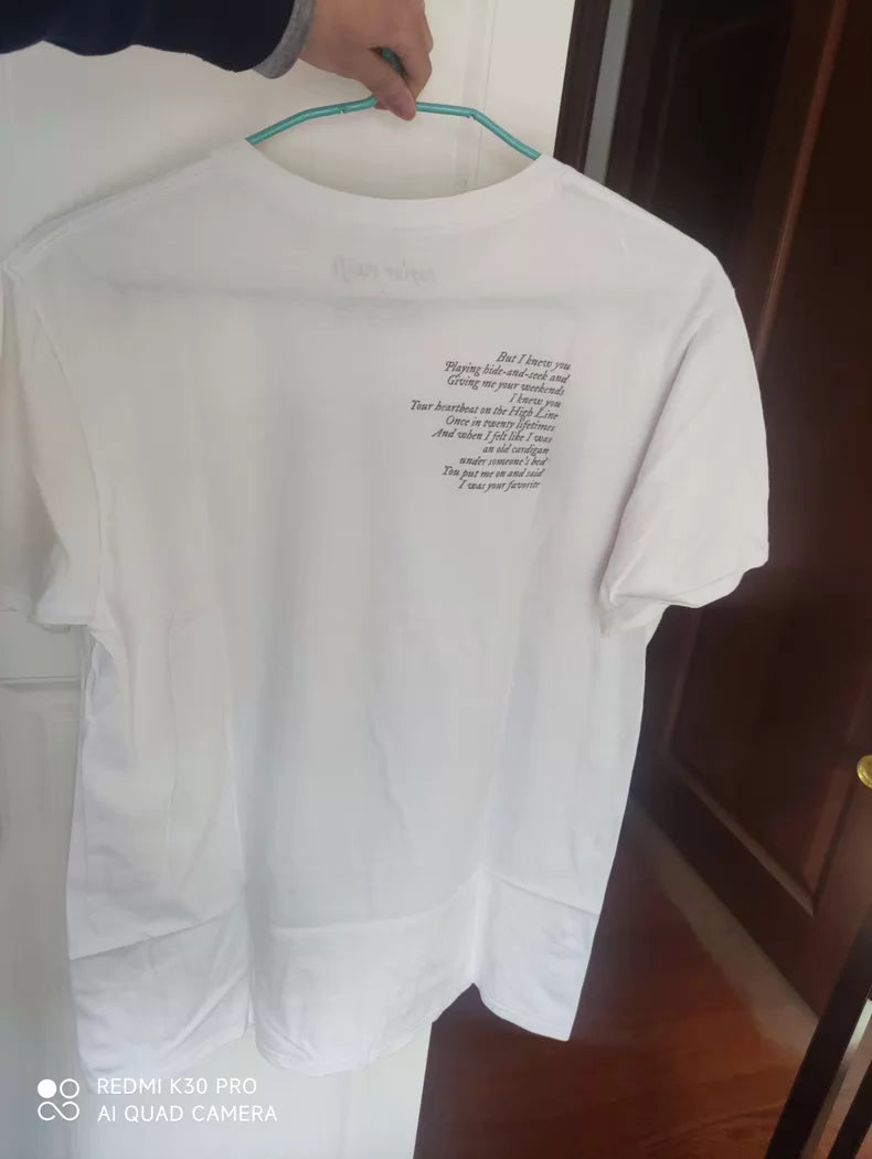 Taylor Swift folklore official T-shirt detail