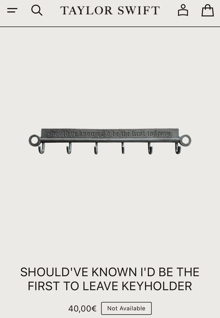 Taylor Swift – Reputation “Getaway Car” Lyric Metal Hook
