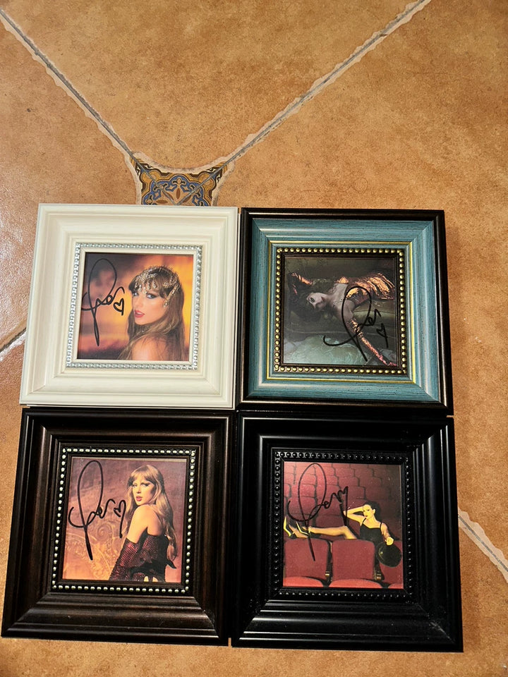 Taylor Swift – The Life of a Showgirl – Four Framed Signed Cards Bundle