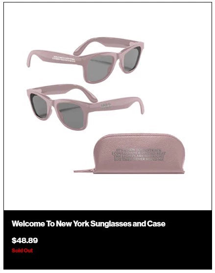 Taylor Swift – Welcome to New York Sunglasses with Case – actual product photo 2