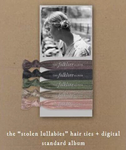 Taylor Swift folklore official hair tie headband and wristband set