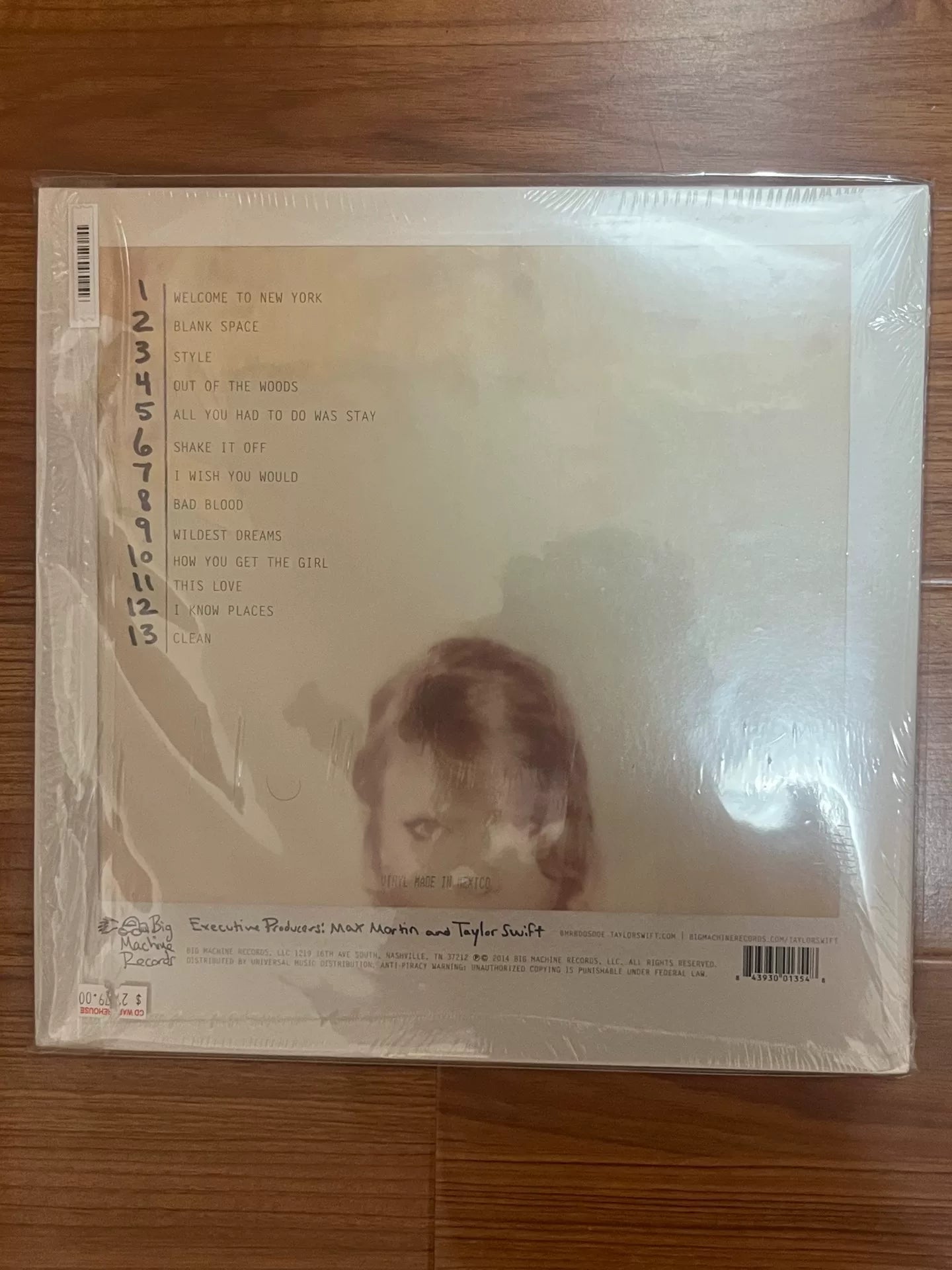 Taylor Swift 1989 Vinyl LP - Hong Kong Edition